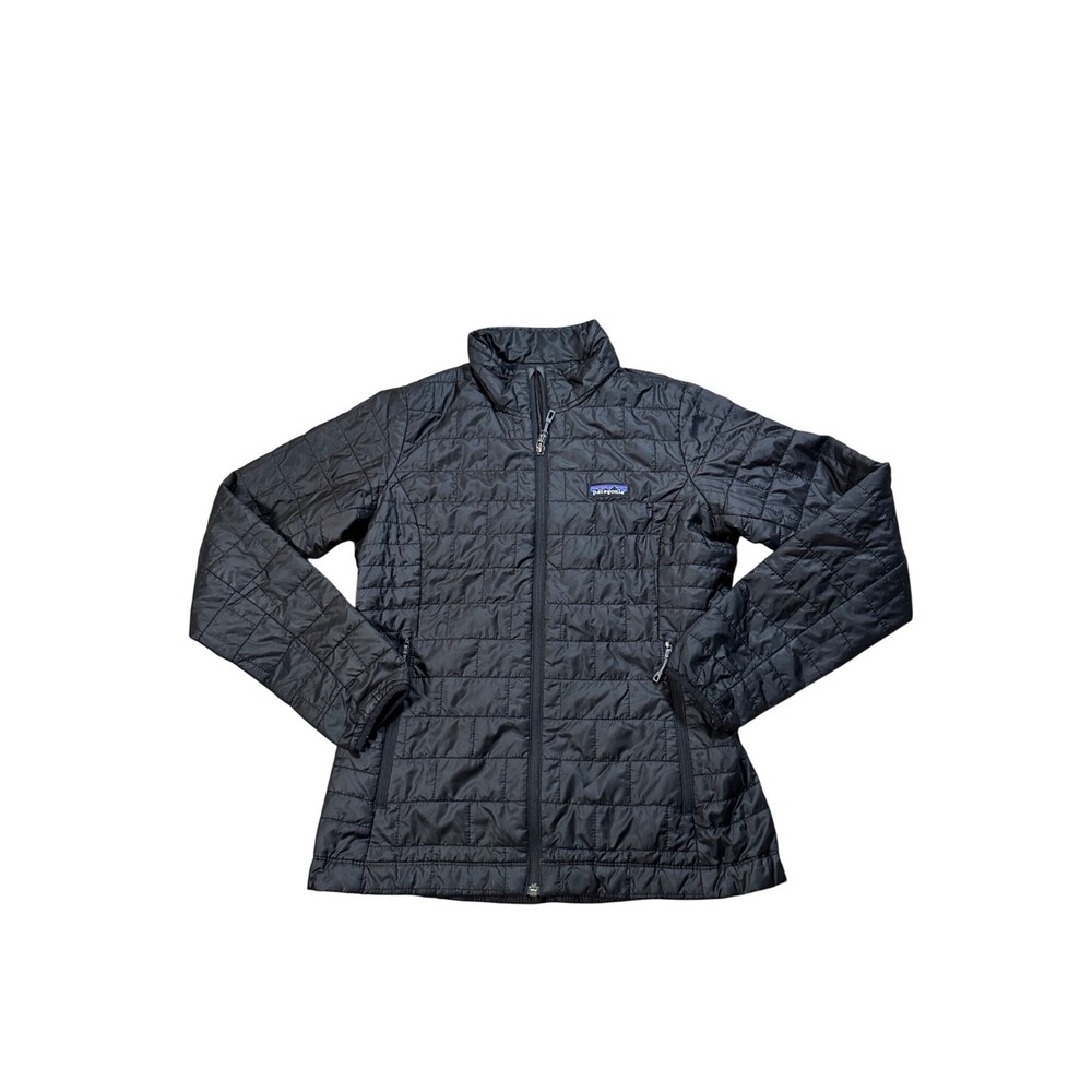 Patagonia Nano Puff Jacket Womens Small Black Full Zip Puffer 84217 FA19
